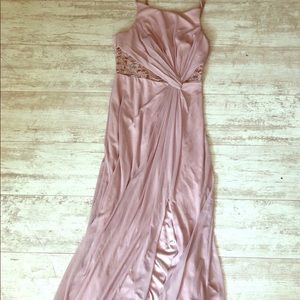 David’s Bridal Bridesmaid Dress Sz 4, Cameo color.